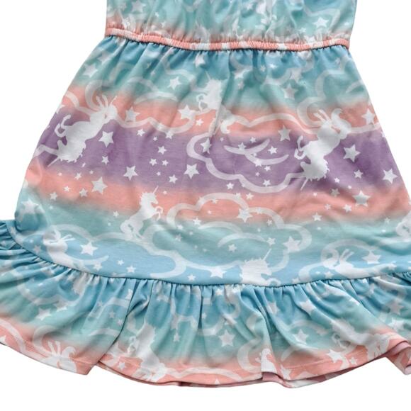 2 For $5 Sale Girl's Pink Violet Pastel Unicorn Sundress Size 6/6X - Picture 5 of 12